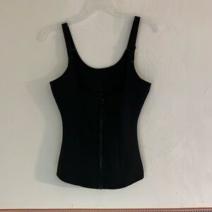 Shapewear Slimming Corset w/Front Zip, Size M, Black